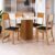 Conjunto Sala de Jantar Mesa Fidelitá Espanha 90cm Com 4 Cadeiras Freijó/Off-White Assento Preto