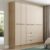 Guarda Roupa Casal 6 Portas Troy Carraro Noce c/ Off White