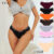 FINETOO Calcinha De Algodão Para Mulheres , Roupa Íntima De Cintura Média , Lingerie Respirável De Cor Sólida