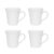 Jogo de 4 canecas Tulipa 330 ml Oxford Branco