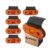Kit 6 Lanterna Lateral LED Para Carreta Facchini Caminhão Trailer Reboque Com Suporte Amarela