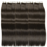 Cabelo 100% Humano 65cm na Fita Invisivel Liso Castanho 50g