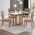 Conjunto Sala Jantar Natali Canto Reto 4 Cadeiras Espresso Móveis Nature/Off White/Marrom