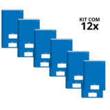 Kit Com 12 Caderno Brochura 96 Fls Pautado Capa Dura – Stiff KITS:KIT 05