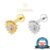【Lomiss】Piercing Trágus Labret Titânio Coração Com Detalhes Zircônia Cravejada