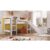 Cama Infantil Elevada com Escorregador Playground Branco