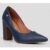 Scarpin Vizzano Bico Fino Salto Bloco Alto – Marinho