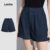 Lovito – Shorts Casuais De Bolso Liso Primavera/Verão Marinho Para Mulheres L134ED411