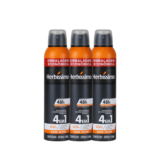 Kit Desodorante Antitranspirante Aerossol Herbíssimo Dark Silver 250ml Embalagem Econômica (3 unidades)