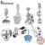 Bamoer 925 Sterling Sliver Charme Hobby Série De Música Fitness Para Pulseira