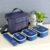 Conjunto de Bolsa Térmica e Pote p/Alimentos c/ 3 pcs com Porta Escova e Pasta de dente Jacki Design
