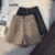 (Trendy) Lovito Shorts Casuais Com Botões Lisos Para Mulheres LNL61123