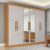 Guarda-Roupa Casal 6 Portas Easy Slim com Espelho Amendoa/Off White