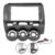 Kit Moldura Painel 9 Pol Fit 2004 2005 2006 2007 2008 2 Din Grafite Prata Chicote Som Plug Antena