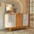 Buffet Aparador Balcão 2 Portas Curvo 1 Gaveta Monza Cinamomo/Off White