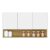 Armário Aéreo 3 Portas Nicho 120 cm Branco Line Kits Paraná