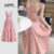 (New) (Lovito Refine) Vestido Casual de Pregas e Drapejado para Primavera/verão Cor de Rosa para Mulheres LR18E032