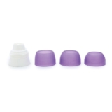 Adaptador Triplo para Bico de Confeitar Branco e Roxo 4,4×4,4cm 6 peças Diversos Diâmetros
