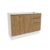 Balcão de Pia Celeste Kappesberg 100% MDF 2 Portas 3 Gavetas Branco/Nogueira 120cm