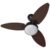 VENTILADOR DE TETO 3 PAS ELLUZ INVERTER PRETO / TABACO BIVOLT