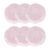 Conjunto 6 Pratos de Sobremesa 21,5 cm Ryo Pink Sand Porcelana Oxford