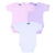Kit Body Manga Curta Bebê Pop Cute Suedine Liso – 3 Peças