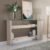 Aparador para Sala de Estar Frisado Tampo de Vidro 2 Prateleiras Frizz Calacata/Offwhite