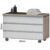 Gaveteiro De Banheiro 3 Gavetas Com Rodinhas 80cm Marrom/branco – Arte Cas