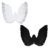 Asa de Anjo Preto ou Branco Grande e Luxuosa pra Fantasia Carnaval e Halloween Com Penas e Plumas 62 cm