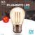 Kit 6 Lâmpada Filamento LED G45 2W E27 LUZ QUENTE 2,300K Âmbar Retrô Vintage 110V~220V Bivolt