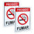 2 Placas Proibido Fumar Plaquinha Não Fume Aviso Lei 20×15