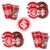 Kit Festa  INTERNACIONAL 16 Pratos + 16 Copos Descartável 180 Ml Papel – REGINA