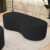 Puff Decorativo Orgânico para Living Quarto 140cm Orbit W01 Suede Preto – Lyam Decor