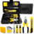 Kit Jogo De Ferramentas Com Maleta 11 Peças Uso Geral Estilete Alicate Trena
