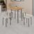 Conjunto Mesa Dobrável com 4 Banquetas Bali Creme/Mart Prata