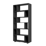Estante para Livros 5 Prateleiras 12 Nichos BE44 90cm Preto – BRV Móveis