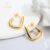 Brinco  Delicado Elegante Antialérgico Feminino Anzol Lisa Folheado Ouro 18k a Platina