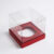 Caixa Para Mini Bolo G Pvc Base Vermelha Texturizada – 8x8x8cm – 10 unidades – Assk – Rizzo