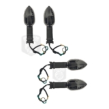 4 Pisca Seta Para Moto Yamaha Xj6 Lente Fume Com Lâmpadas