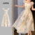 Lovito Vestido Elegante com Babados de Flores Suave e Confortável para Primavera/verão para Mulheres L138ED349