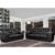 Conjunto Sofá Luxemburgo 3 E 2 Lugares 1,52m e 2,02m Courino Preto