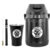 Kit Tereré Garrafa Térmica Preta  2.5l Bomba Chacal Copo Alumínio Preto 280ml