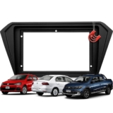 Moldura Painel 2Din Central Multimidia Mp5 Tela Som 9 polegadas Preta – Gol Voyage Saveiro G7 G8 G9