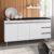 Balcão De Cozinha Andréia Branco com Tampo 150 Cm Preto Fosco – AJL