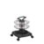 Carrinho Auxiliar Manicure Para 40 Esmaltes Giratório Preto Com Rodinhas 2 Prateleiras Dompel Style