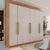 Guarda-Roupa Casal Casal 6 Portas 3 Gavetas Roma Espresso Móveis Cinamomo/Off White
