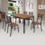 Conjunto Jade Flex 1,36m Tampo Laminado com 6 Cadeiras Preto/Caramelo/Amendoa