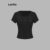 (Trendy) Lovito Camiseta Casual Com Botões Lisos E Canelados Para Mulheres L106AD194