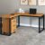 Mesa Escrivaninha Industrial 100% Mdf Freijó/Preto Fosco F22 – Pradel