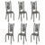 Conjunto com 6 Cadeiras Paris Martelado Grafite Teixeira